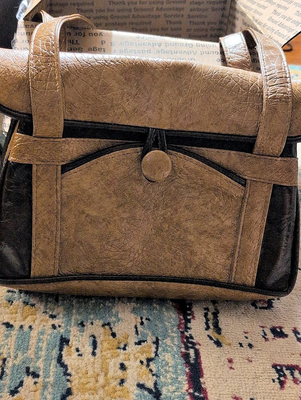 Vintage 1960s Langston House Of Purses Hand Crafted Leather Shoulder Bag Set